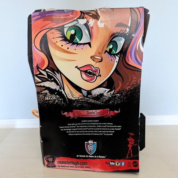 Monster High Freak Du Chic Toralei Stripe Wear Cat Doll Mattel NEW Box Seriously - Picture 3 of 10
